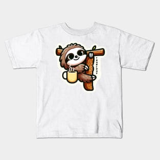 Lazy Thursday Vibes: Coffee & Chill Kids T-Shirt